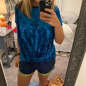 Blue velvet tee